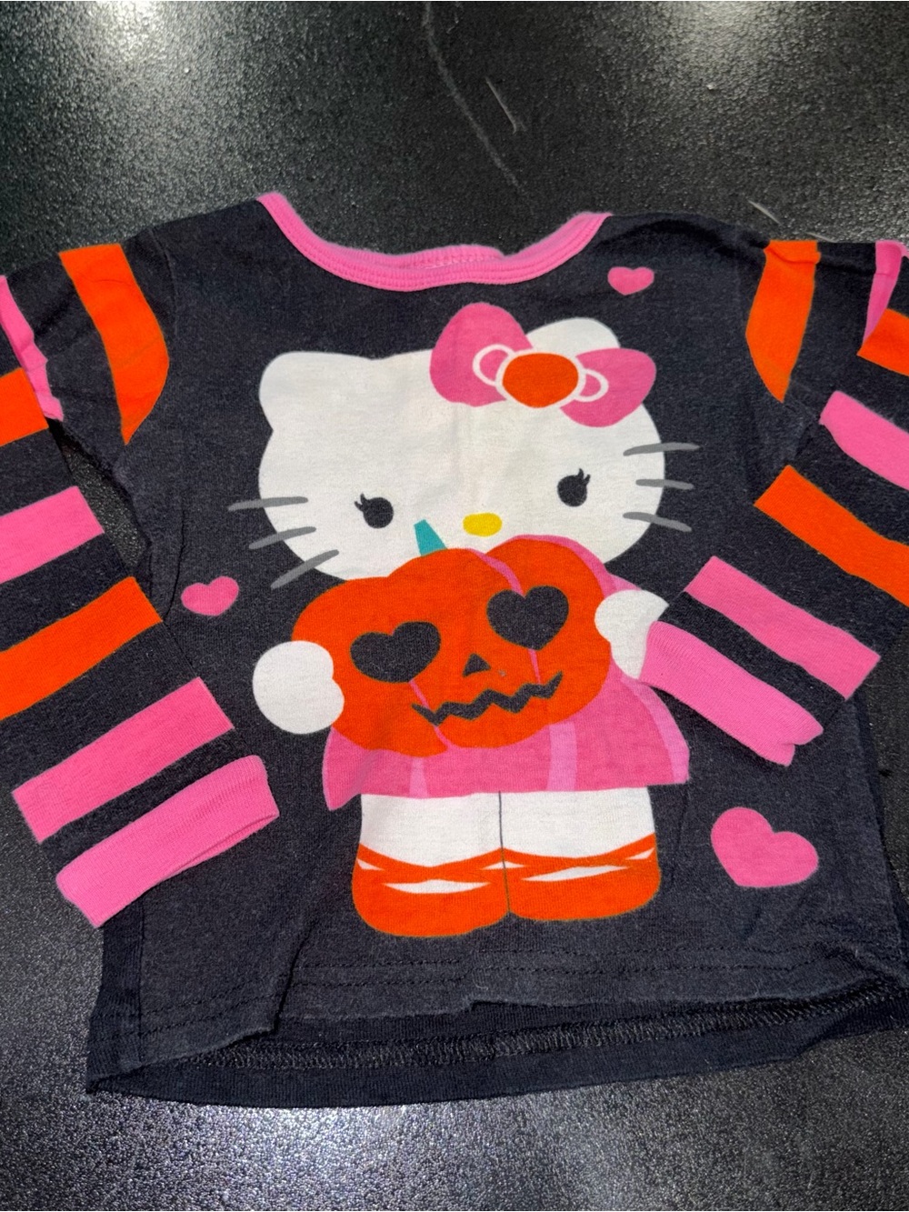 Hello Kitty Black Pink Orange PJ Tee